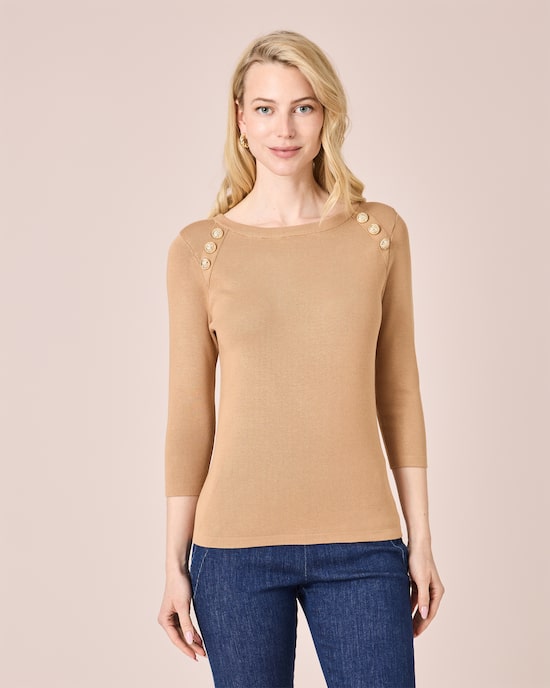 Produktabbildung für Pullover mit Goldknöpfen