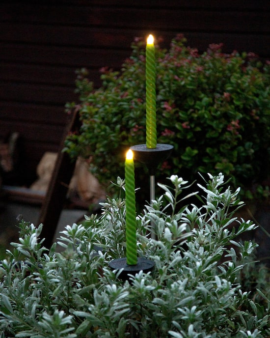 Produktabbildung für Solar Gartenstecker Kerze 2er-Set