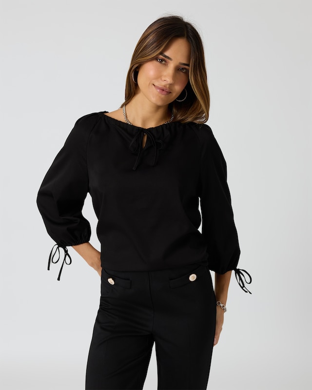 Blusenshirt mit Ballonärmeln