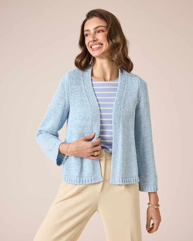 Cardigan aus Bändchengarn