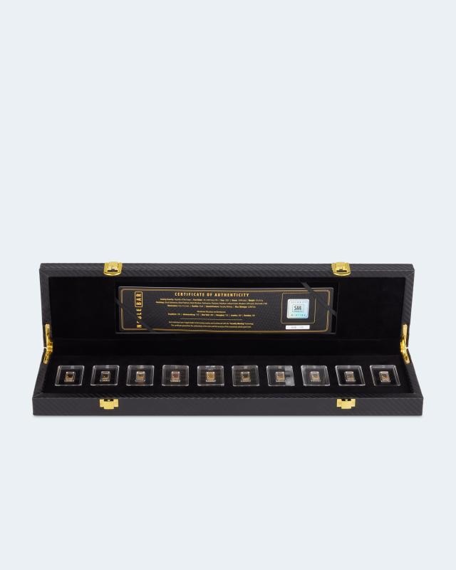 10x 0,5 g Gold Nobel Bar Collection