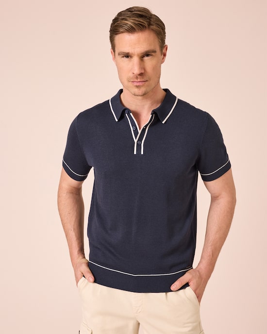 Produktabbildung für Poloshirt mit Kaschmiranteil