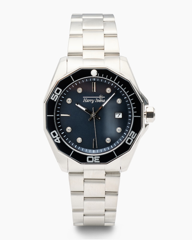 Herrenuhr mit Zirkonen