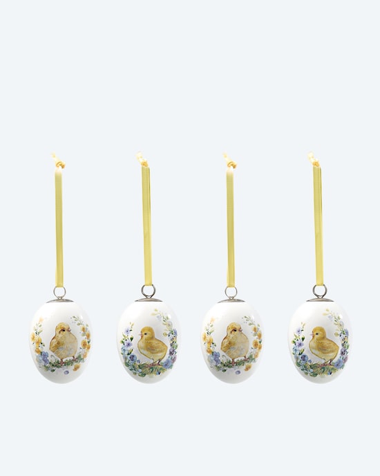 Produktabbildung für Deko-Eier zum Aufhängen in Geschenkbox, 4er Set