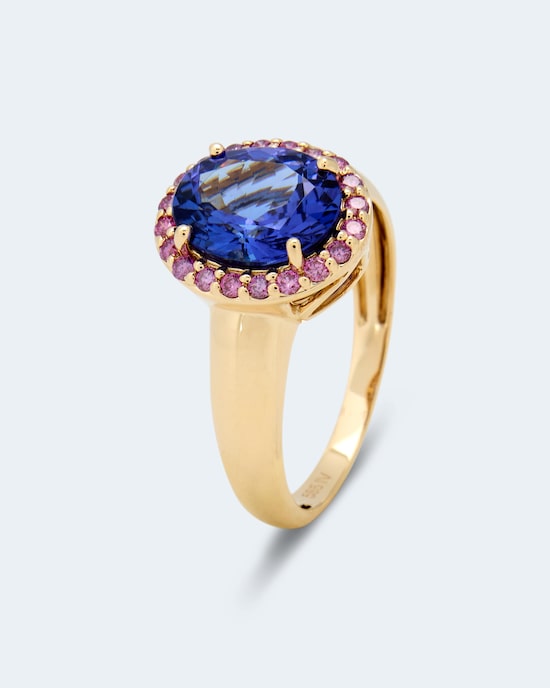 Produktabbildung für Ring mit Tansanit AAAAA & Brillanten