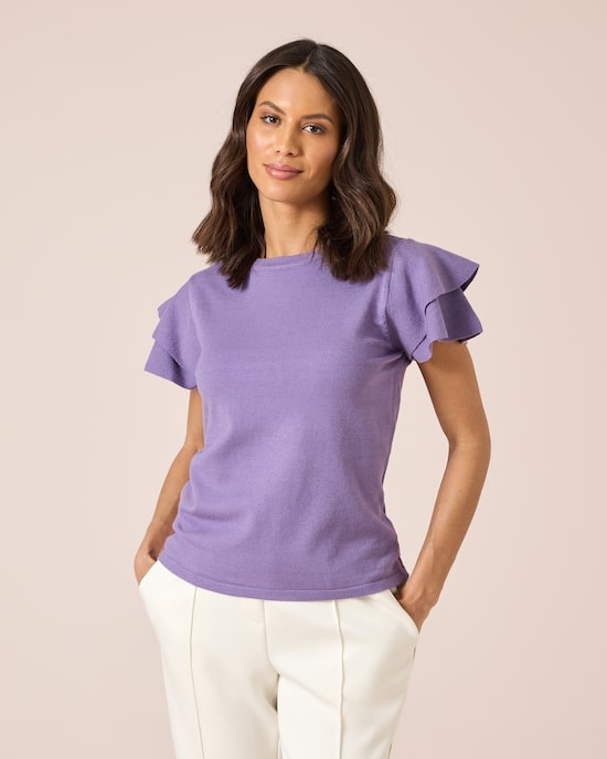 Produktabbildung für Pullover mit Volantärmeln