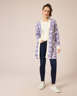 Produktabbildung 3 für Cardigan mit Blumen-Jaquard