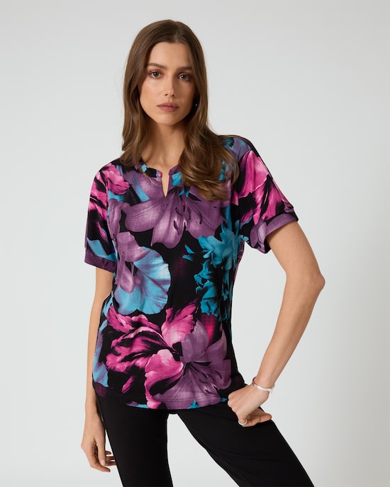 Produktabbildung für Shirt mit Blumen-Print