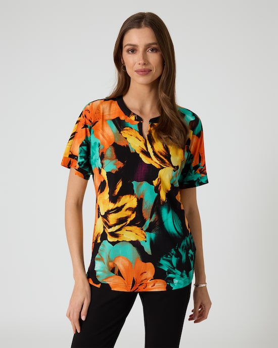 Produktabbildung für Shirt mit Blumen-Print
