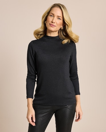 Produktabbildung für Schimmer-Shirt mit Stehkragen