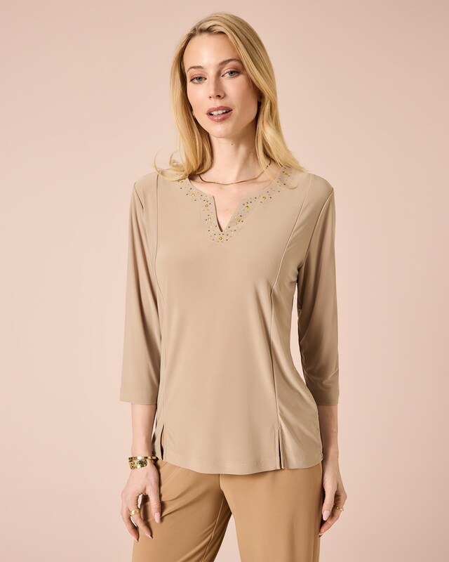 Shirt mit Schlitzen