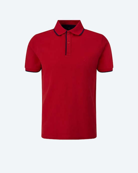 Produktabbildung für Poloshirt mit Kontrast-Details