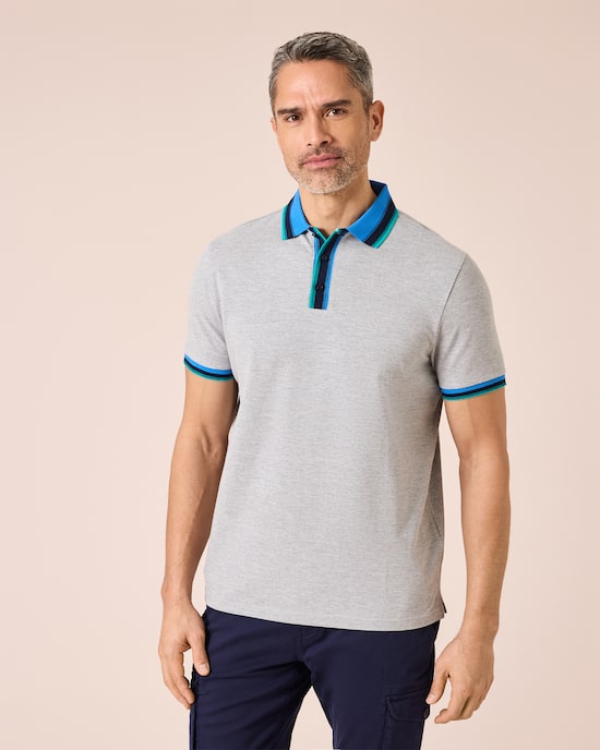 Produktabbildung für Poloshirt mit Kontrastbündchen
