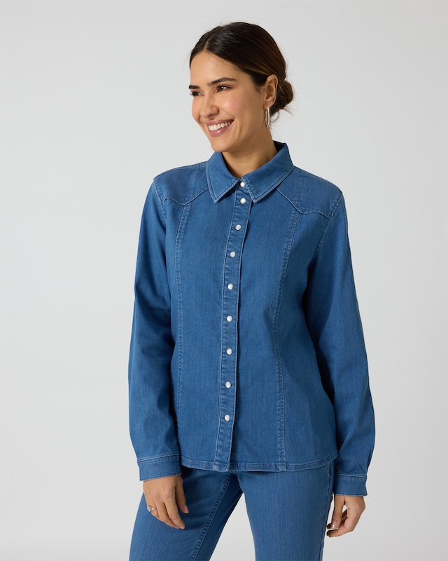 "Seidentraum" Jeanshemd