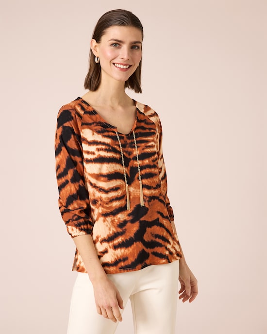 Produktabbildung für Bluse mit Tigerstreifen