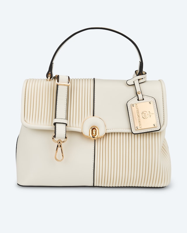 Kurzgrifftasche im Materialmix