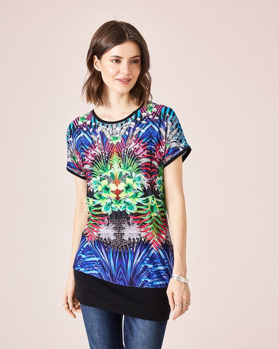 Produktabbildung für Shirt mit Palmen-Print