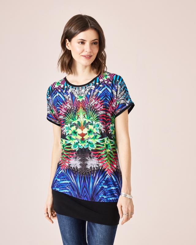 Shirt mit Palmen-Print