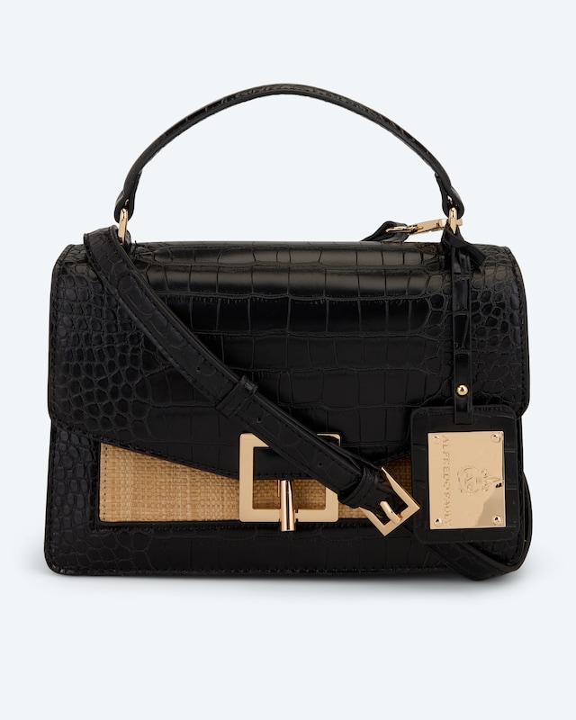 Überschlagtasche in Kroko-Optik