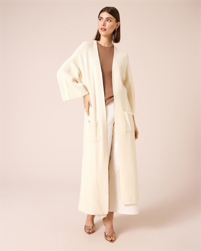 Longcardigan mit Seitenschlitzen