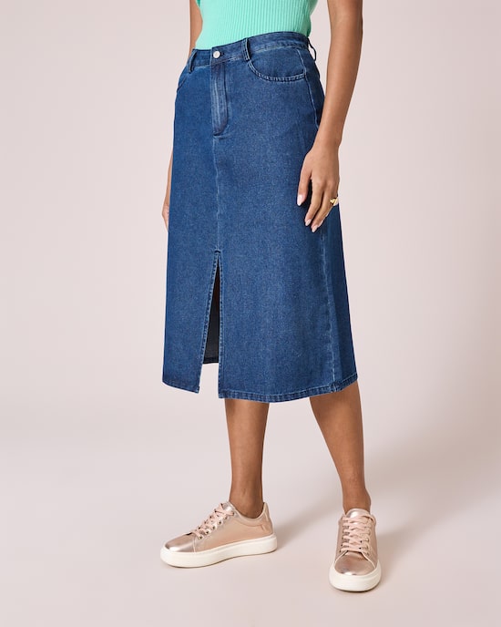 Produktabbildung für Jeansrock mit Schlitz