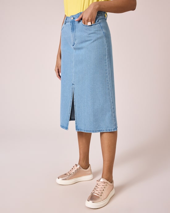 Produktabbildung für Jeansrock mit Schlitz