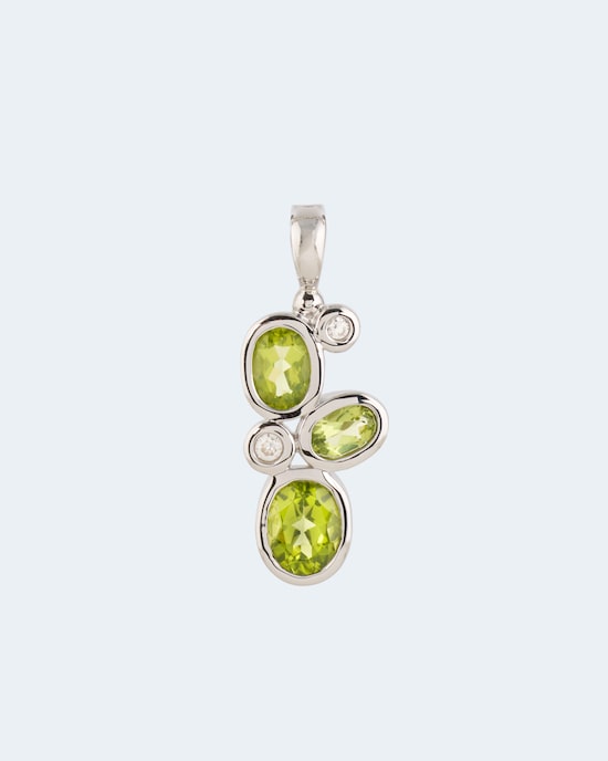 Produktabbildung für Anhänger mit Peridot und Zirkon