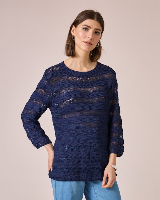 Produktabbildung für Pullover mit Bändchengarn