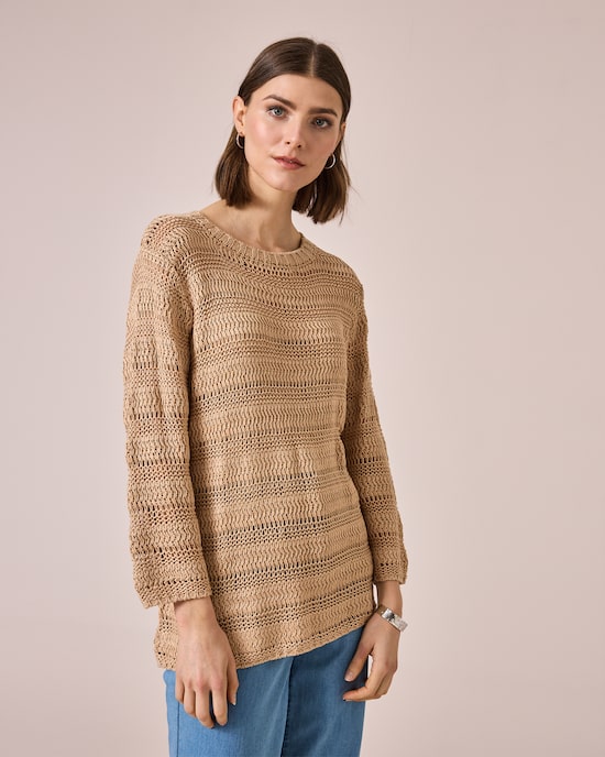 Produktabbildung für Pullover mit Bändchengarn