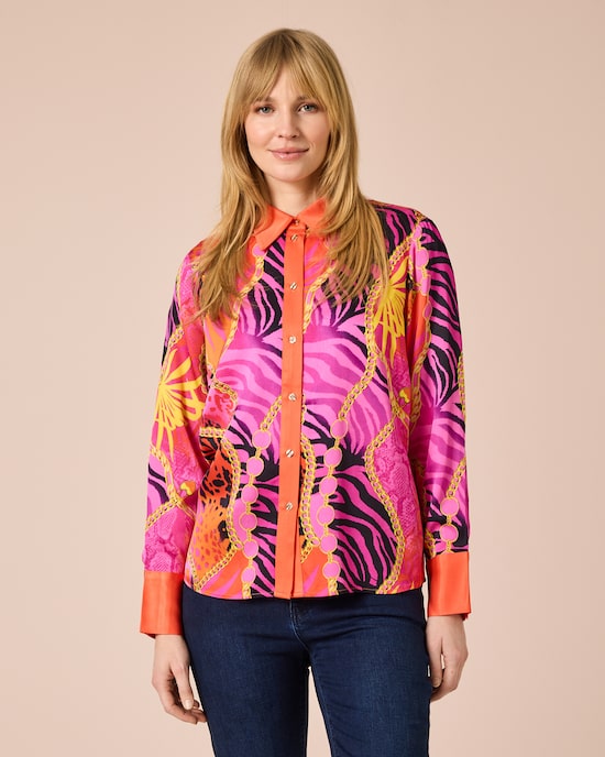Produktabbildung für Bluse mit Print-Mix