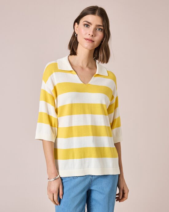 Produktabbildung für Kurzarm-Pullover mit Polokragen
