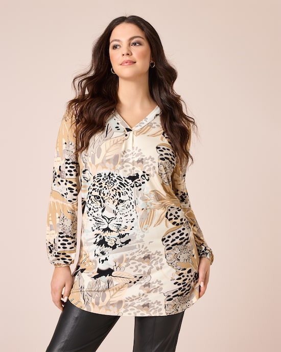 Produktabbildung für Bluse mit Leo-Print