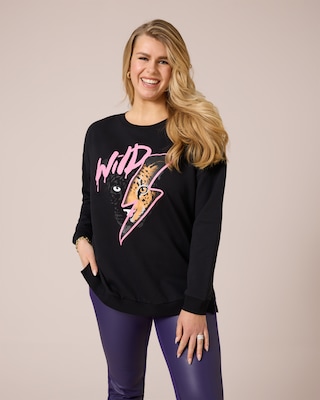 Produktabbildung 1 für Sweatshirt mit "Wild"-Lettering