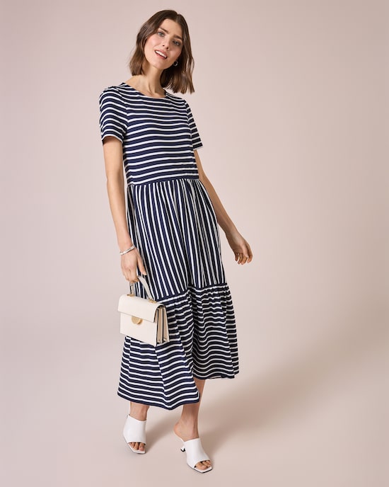 Produktabbildung für Kleid im Streifendesign