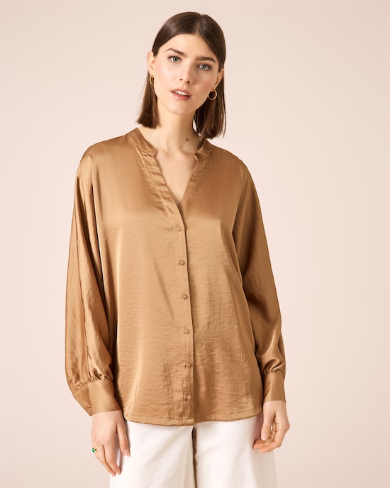 Produktabbildung für Satinbluse im Unidesign