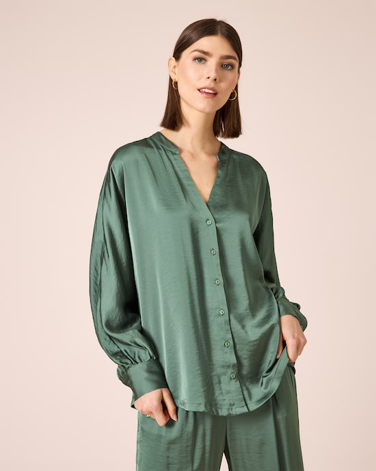 Produktabbildung für Satinbluse im Unidesign