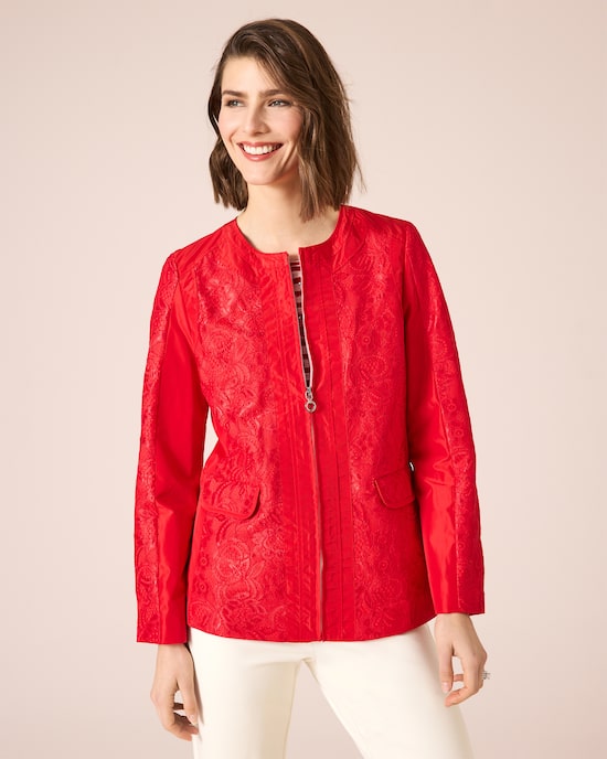 Produktabbildung für Jacke mit Spitzenbesatz