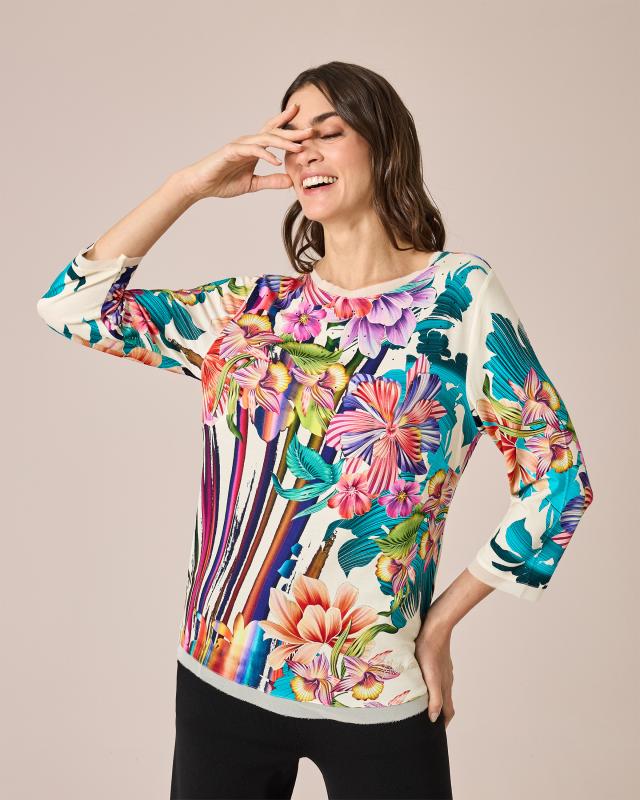 Shirt mit Fantasie-Druckmix