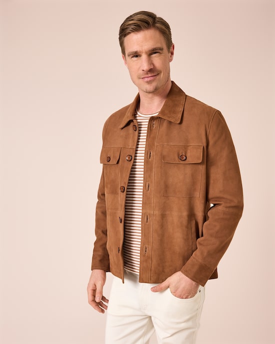 Produktabbildung für Velourslederjacke