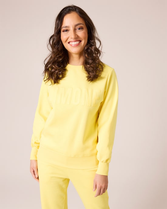 Produktabbildung für Sweatshirt mit Schriftzug