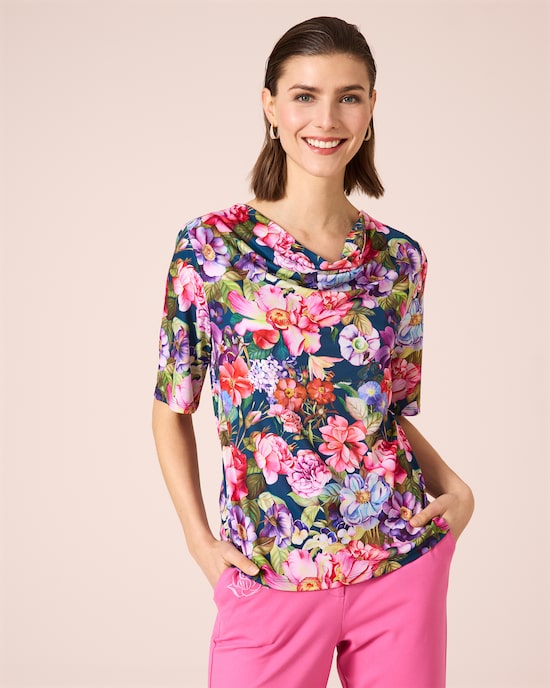 Produktabbildung für Shirt mit Blumendruck