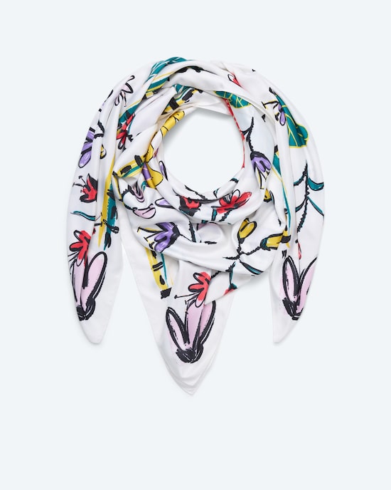 Produktabbildung für Tuch mit Blumen-Print
