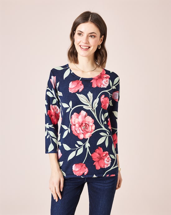 Produktabbildung für Classic Pullover "Pfingstrosen"