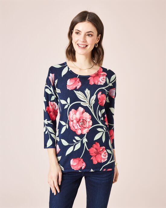 Produktabbildung für Classic Pullover "Pfingstrosen"