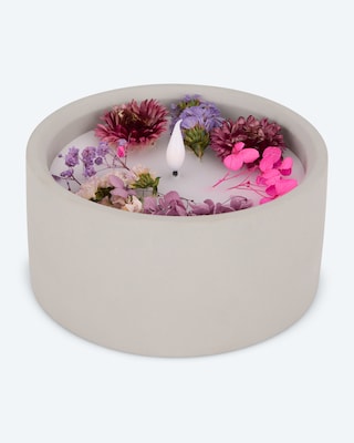 Produktabbildung 3 für LED-Kerze Zement mit Blumen, klein