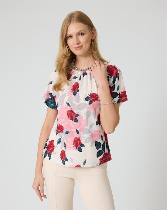Produktabbildung für Shirt mit Rosen-Print