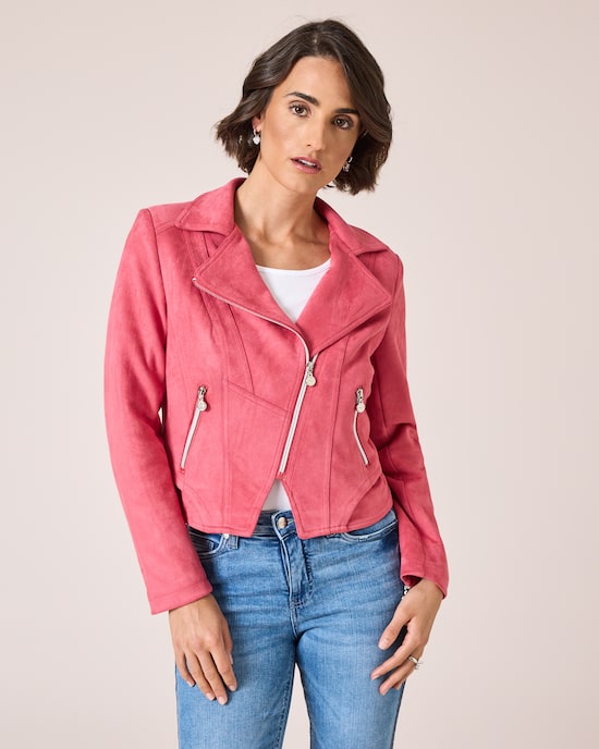 Produktabbildung für Jacke im Velours-Look