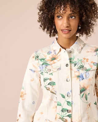 Produktabbildung 7 für Jeansjacke mit Blumen-Print