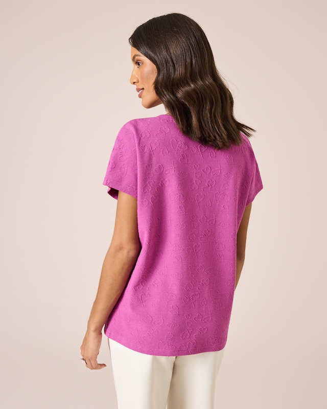 Shirt mit Herz-Jacquard