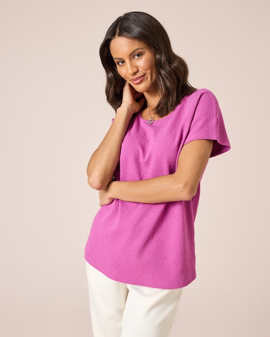 Produktabbildung für Shirt mit Herz-Jacquard